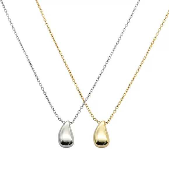 NEW Water Drop Necklace | 18k Gold Vermeil Over Sterling Silver - Picture 5 of 14